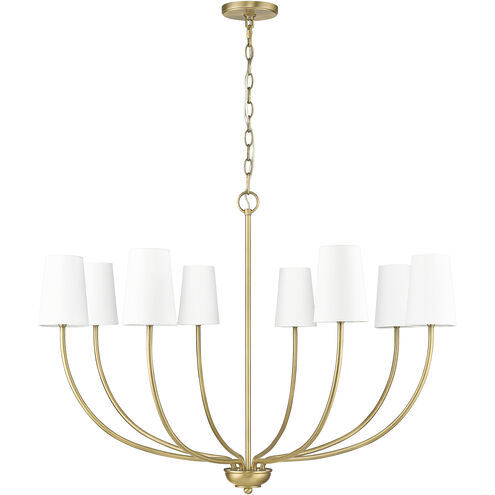 Kandor 8 Light 38 inch Vintage Brass Chandelier Ceiling Light